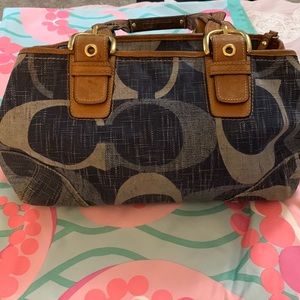 EIC Authentic Signature large C Bluejean  purse